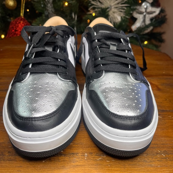 Nike Black and White Platform Sneakers - Picture 2 of 8